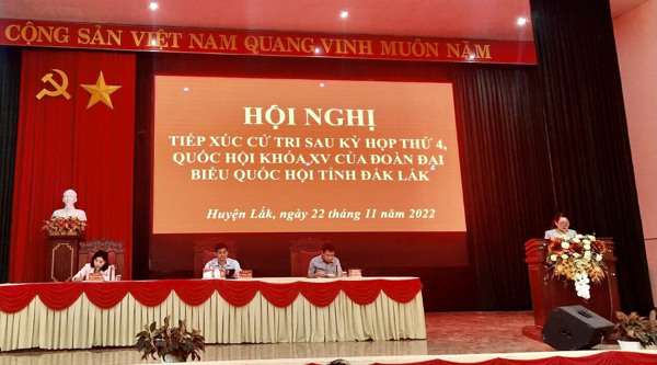 Đoàn đại biểu Quốc hội tỉnh Đắk Lắk tiếp xúc cử tri sau Kỳ họp thứ Tư,  Quốc hội khóa XV tại huyện Lắk và huyện Krông Bông