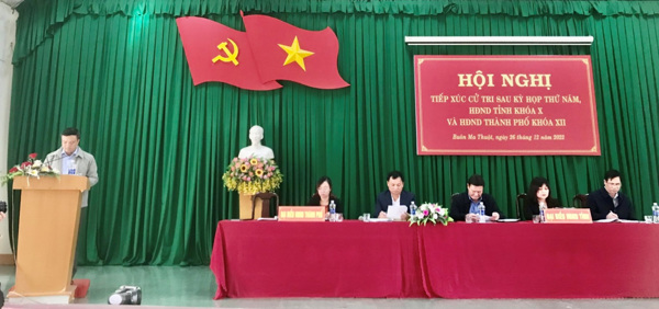 Hội nghị tiếp xúc cử tri sau Kỳ họp thứ Năm, HĐND tỉnh khóa X và HĐND thành phố Buôn Ma Thuột khóa XII, nhiệm kỳ 2021-2026