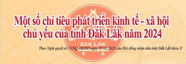 Infographics: Một số chỉ tiêu phát triển kinh tế xã hội chủ yếu của tỉnh Đắk Lắk năm 2024