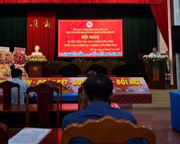 Hội Cựu Chiến binh Khối các cơ quan và doanh nghiệp tỉnh tổ chức Hội nghị sơ kết 6 tháng đầu năm và triển khai nhiệm vụ trọng tâm 6 tháng cuối năm 2024
