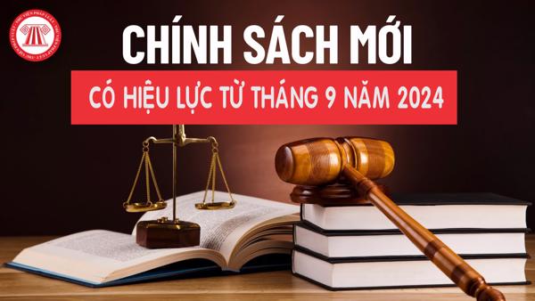 Một số chính sách mới có hiệu lực từ tháng 9 năm 2024