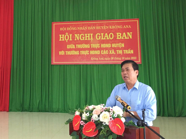 Thường trực HĐND huyện Krông Ana tổ chức Hội nghị giao ban với Thường trực HĐND các xã, thị trấn tại xã Dray Sáp