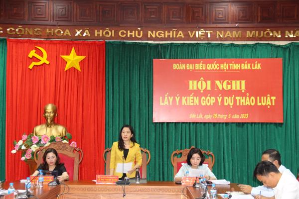Đoàn Đại biểu Quốc hội tỉnh tổ chức Hội nghị lấy ý kiến góp ý các dự án Luật phục vụ Kỳ họp thứ 5 - Quốc hội XV
