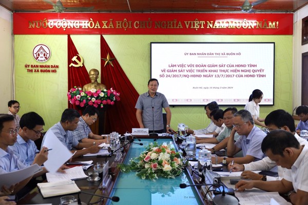 Đoàn giám sát số 54 của HĐND Giám sát việc triển khai thực hiện Nghị quyết số 24/2017/NQ-HĐND, ngày 13/7/2017 của HĐND tỉnh về phát triển cà phê bền vững của tỉnh năm 2020 và định hướng đến năm 2030 tại huyện Ea H’leo và thị xã Buôn Hồ
