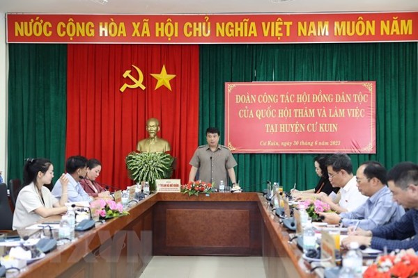 Hội đồng dân tộc của Quốc hội khóa XV làm việc tại tỉnh Đắk Lắk