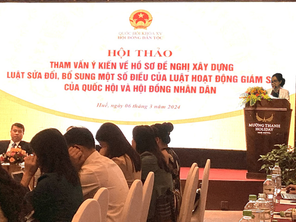 Chủ tịch Hội đồng nhân dân tỉnh dự hội thảo tham vấn  ý kiến vào hồ sơ đề nghị xây dựng luật sửa đổi, bổ sung một số điều của Luật Hoạt động giám sát của Quốc hội và Hội đồng nhân dân