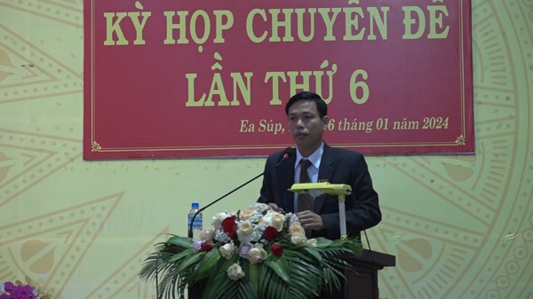 Hội đồng nhân dân huyện Ea Súp tổ chức Kỳ họp Chuyên đề  lần thứ Sáu quyết định một số nội dung quan trọng 