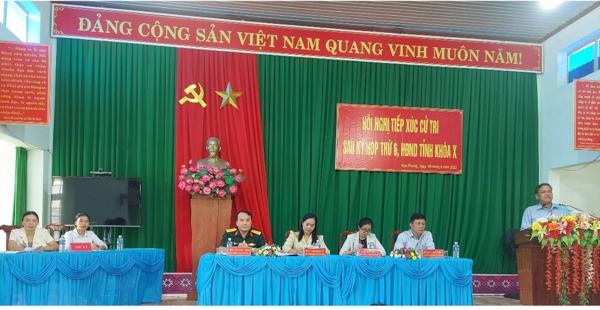 Đại biểu Hội đồng nhân dân tỉnh Đắk Lắk khóa X, nhiệm kỳ 2021 - 2026 tiếp xúc cử trị tại huyện Krông Bông