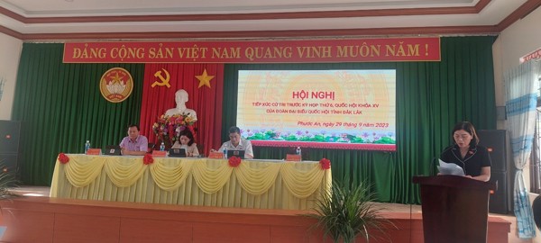 Đoàn đại biểu Quốc hội tỉnh tổ chức tiếp xúc cử tri tại huyện Krông Pắc, tỉnh Đắk Lắk 