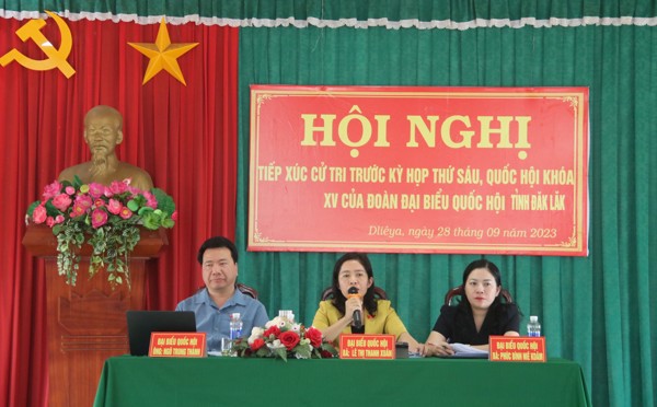 Đoàn Đại biểu Quốc hội tỉnh Đắk Lắk tổ chức tiếp xúc cử tri  trước kỳ họp thứ 6, Quốc hội khóa XV