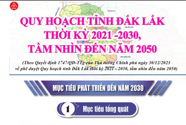 Infographic: Quy hoạch tỉnh Đắk Lắk thời kỳ 2021 - 2030, tầm nhìn đến 2050